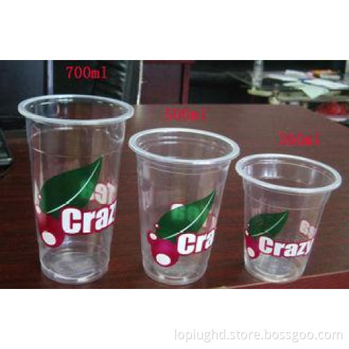 Transparent Disposable Plastic Cups For Bubble Tea , Dome L